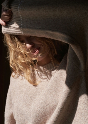 Roeme stitch strik Beige Melange Neo Noir